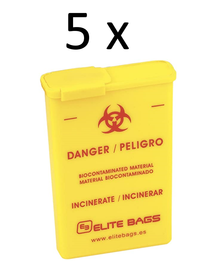 5 stuks Elite Bags Conbio's, zakformaat afvaldoosje voor biologisch verontreinigd materiaal